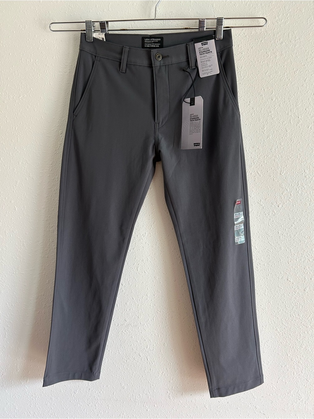 Levi's XX Chino Tech Pants Men's 30x30 Gray Standard Stretch Tapered